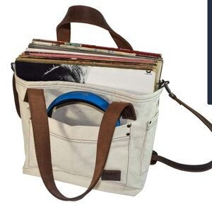 Hide & Drink Leather & Canvas Record Bag